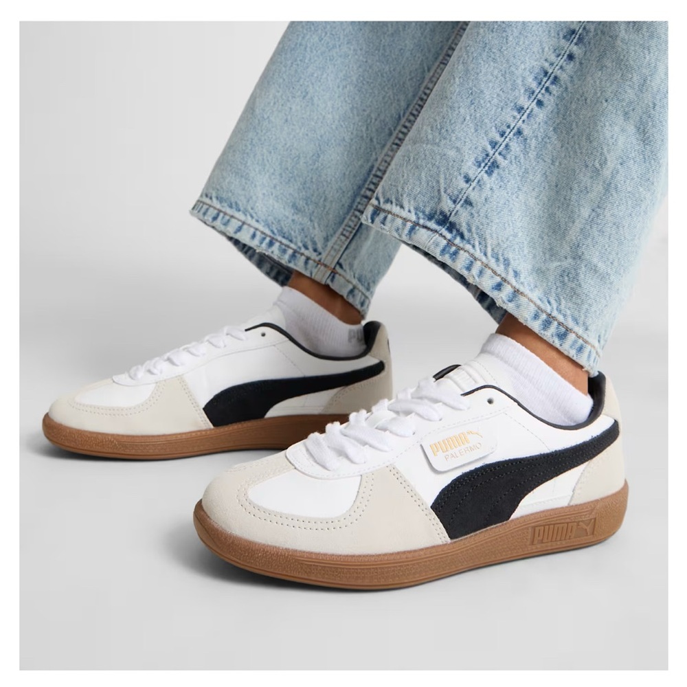 Puma Classic White Lace-Up Sneakers